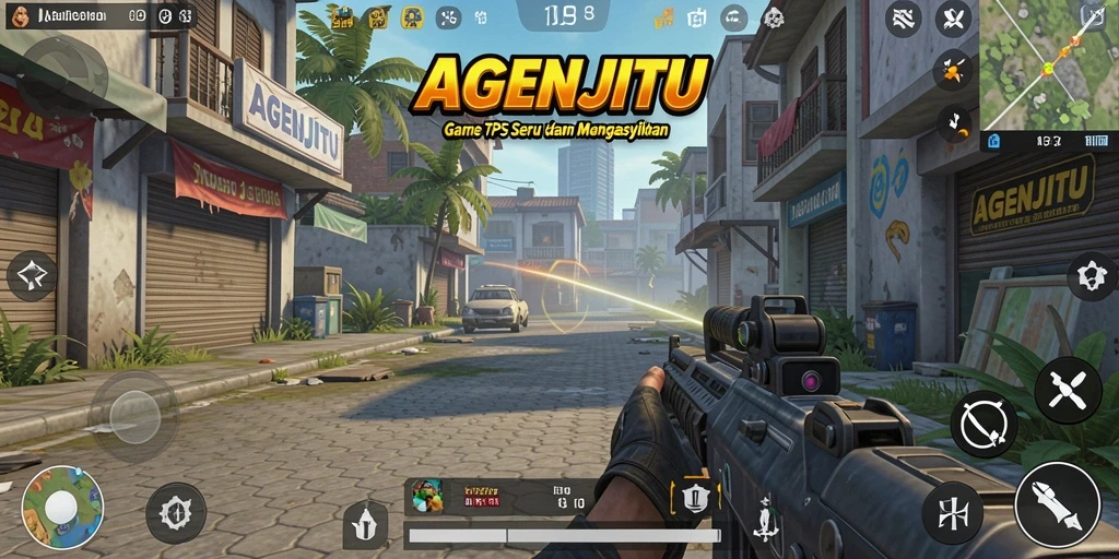 Tampilan gameplay AGENJITU yang penuh aksi dan strategi.
