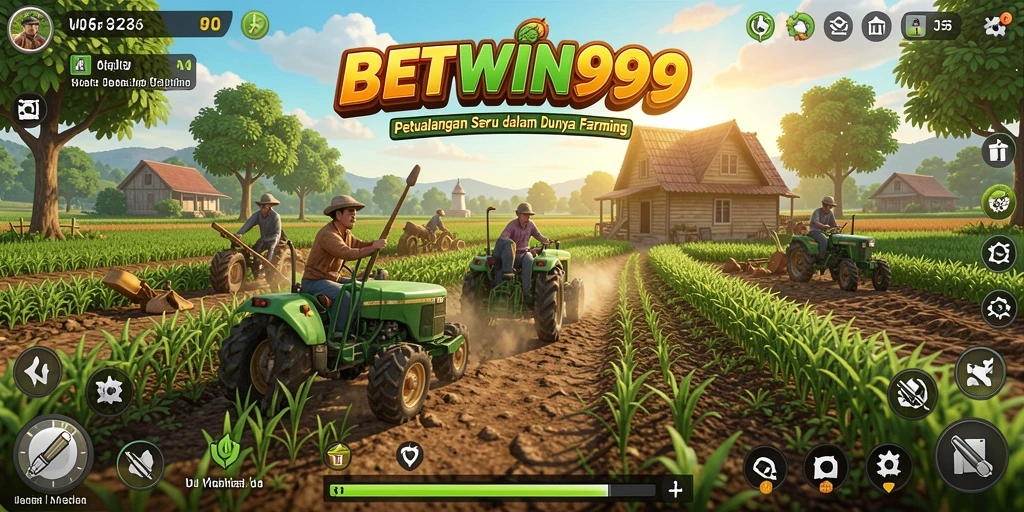 Gameplay BETWIN999 yang menampilkan keseruan bertani dan beternak.