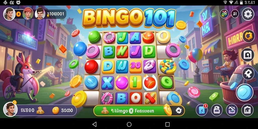 Tampilan gameplay seru BINGO101 yang penuh tantangan.