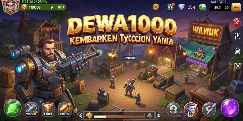 Screenshot gameplay DEWA1000 menampilkan aktivitas membangun bisnis.