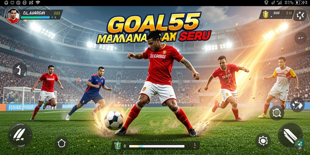 Tampilan aksi mendebarkan dari gameplay <strong>GOAL55</strong> yang penuh strategi.