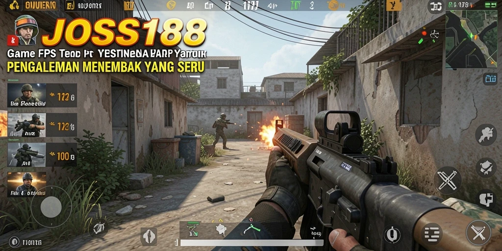 Tampilan aksi seru dari gameplay FPS JOSS188.