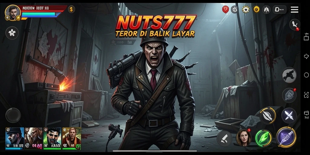 Screenshot menampilkan adegan menegangkan dari gameplay NUTS777.